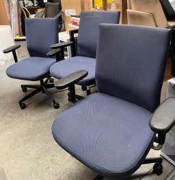 Vitra blue office chairs
